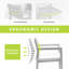 Chaises de salle à manger d'extérieur 4 pièces en aluminium