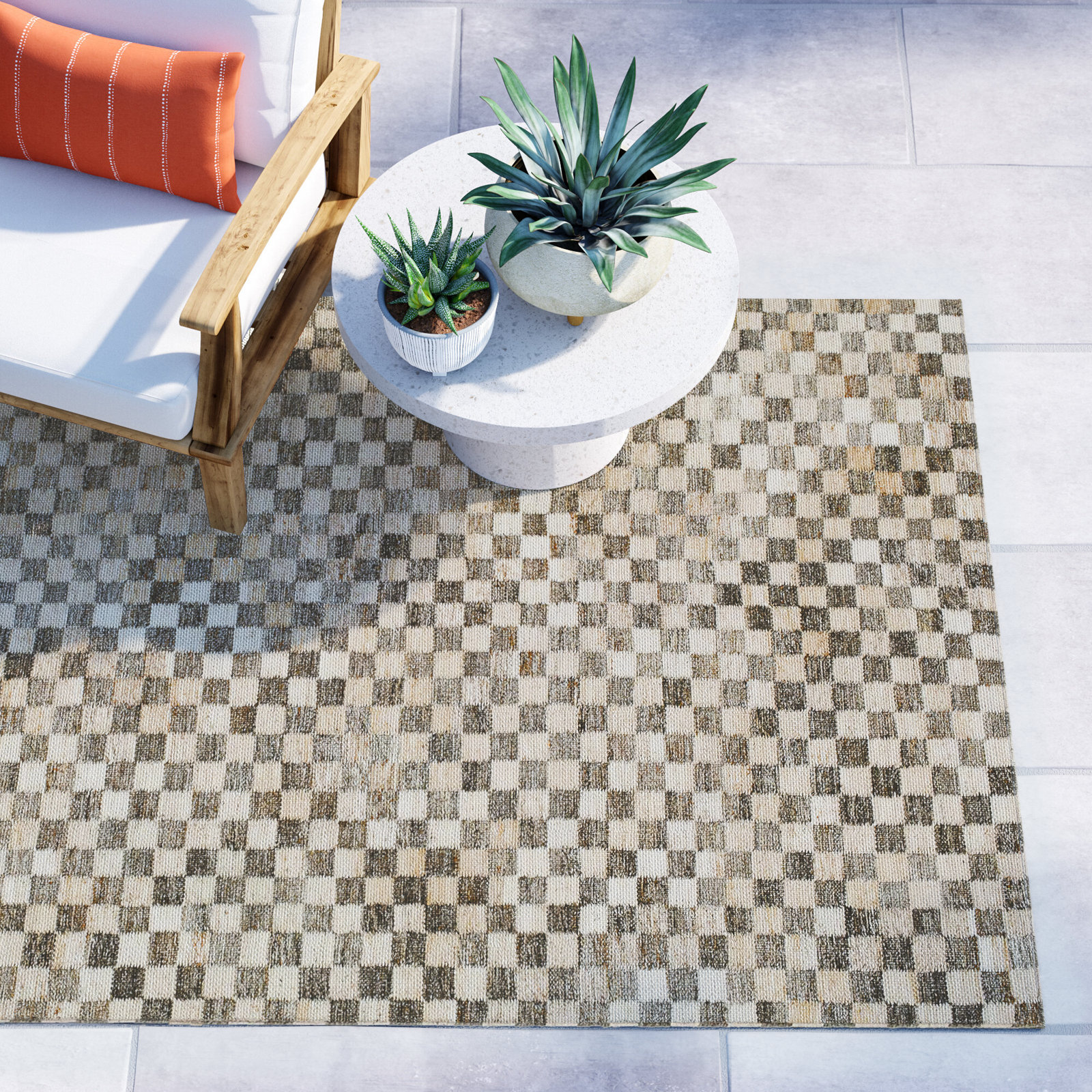 Potomac Hand-Woven Geometric Outdoor Rug, Rectangle 9' x 12'