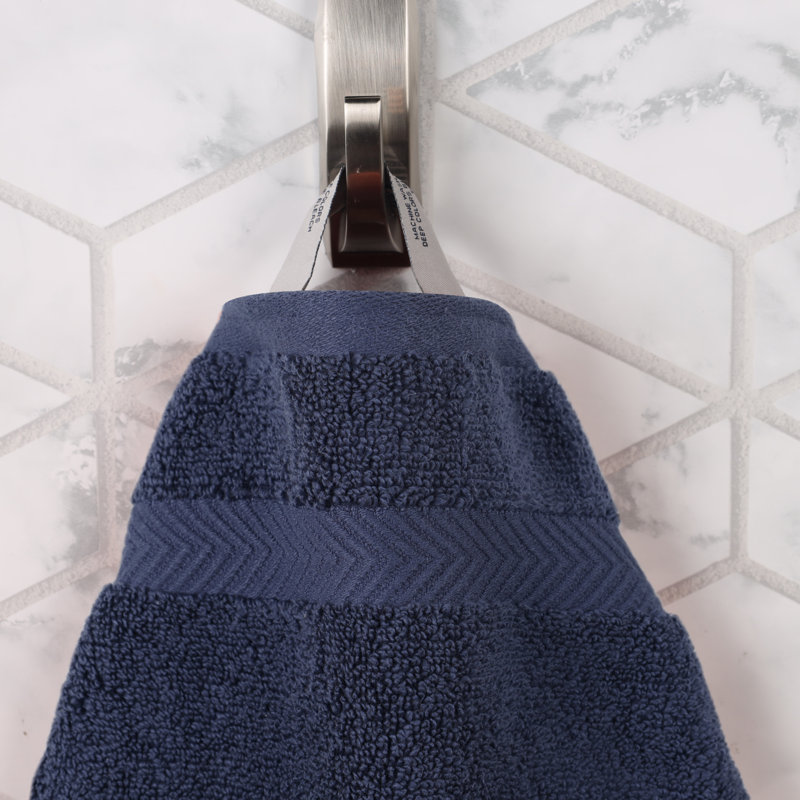 Ensemble de serviettes 100% coton ultra doux 6 pièces Hamachi, Bleu minuit, 6 Piece Towel Set