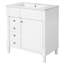 Meuble-lavabo de 30 pouces avec lavabo, 2 tiroirs et porte Warrick - Conception fonctionnelle, construction en bois massif, rails de tiroir lisses, lavabo, meuble de rangement autoportant de style moderne 30 po-121074388