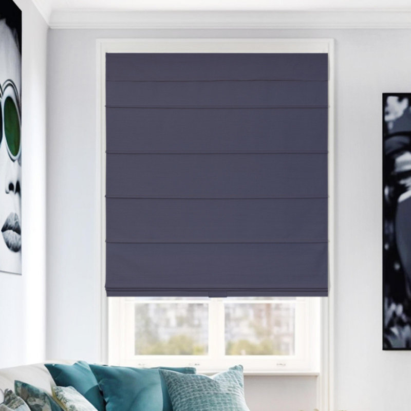 Blackout Roman Shade, 48"W x 64"L, Navy