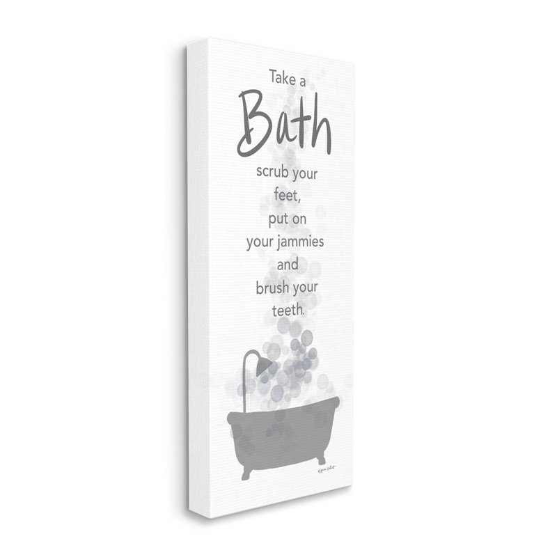 «Kids Bathroom Nighttime routine List» par Anna Lapoint - impression sur toile tendue, H 24 po x l 10 po x P 1,5 po