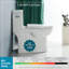 Toilette monobloc 1,28 GPF à chasse d'eau simple, à fixation au sol allongée et à économie d'eau, siège à fermeture douce, carte de chasse 1000 grammes, blanc brillant