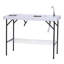 Table d'appoint pliante, table de bout d'extérieur, table basse tissée à la main pour balcon, cour, jardin, pelouse, cour