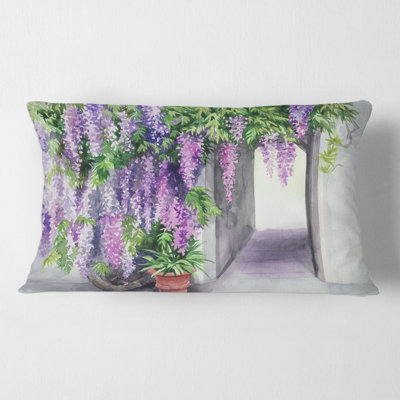 Housse et insert de coussin rectangulaire Wisteria Blossom