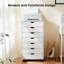 Commode à 7 tiroirs Sweetcrispy - Armoires de rangement avec roulettes Commodes en bois-61541431