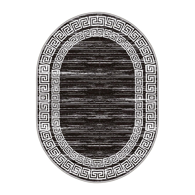 Premium Woven Area Rug (1.6 x 2.6 Feet), 100% Polyester, 0.3 in Pile Height | Antibacterial, Non-Slip PVC Dot Underside | Machine Washable, 3D Digital Print | Ideal for Living Room, Bedroom & Entryway Decor