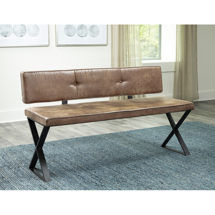 Hedon Faux Leather Upholstered Bench