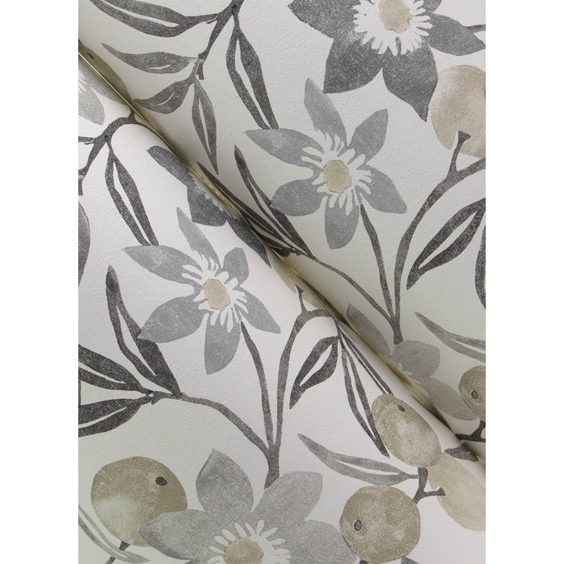 Papier peint Passiflora, Gris