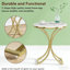 Table d'appoint pour canapé polyvalente, table de bout ronde chic, table basse étroite