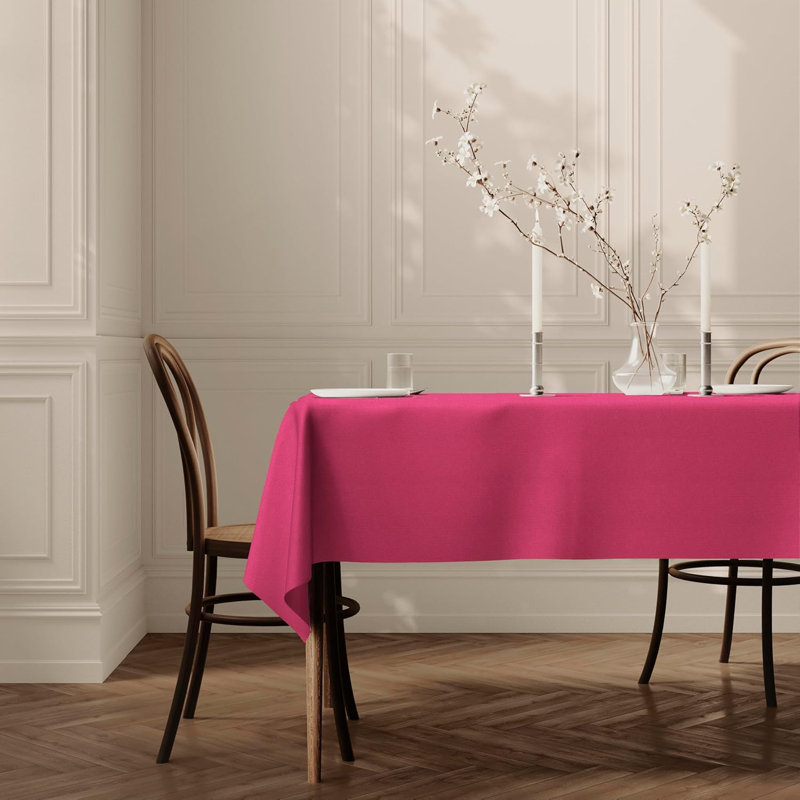 140×180cm (55×70in) Rectangular Premium Fabric Tablecloth, Fuchsia