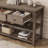 Nibbi 47" Console Table with Wood Frame and Legs, 3 Drawers and 2 Open Shelves Gray-1273093229