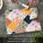 Vintage Patchwork Tempered Glass Cutting Board 10" x 8"