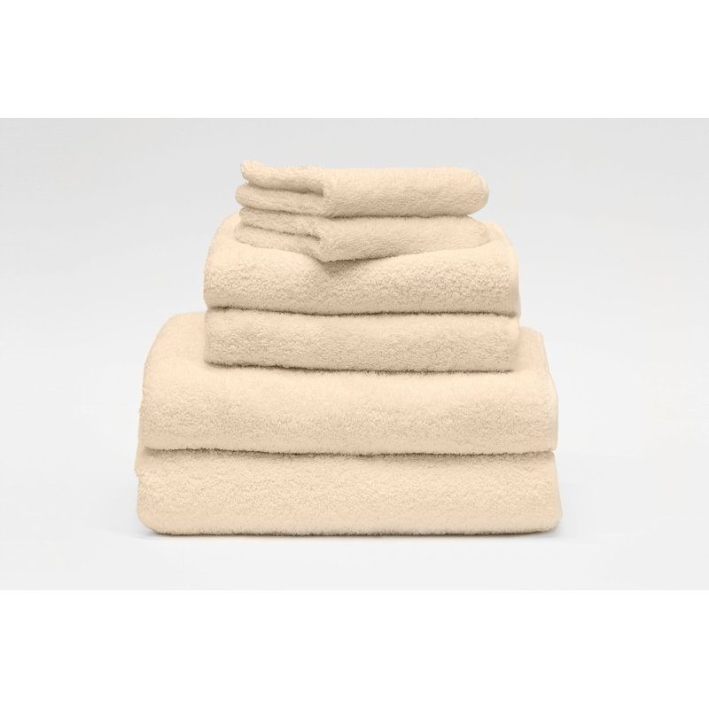 Ensemble de serviettes 6 pièces en coton turc, Écru