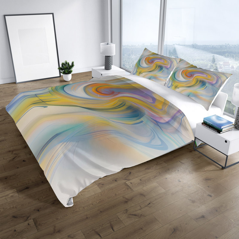 Ensemble de housse de couette , Housse de couette simple + 1 taie décorative pour