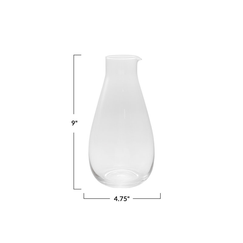 48-Ounce Glass Water Carafe, Clear