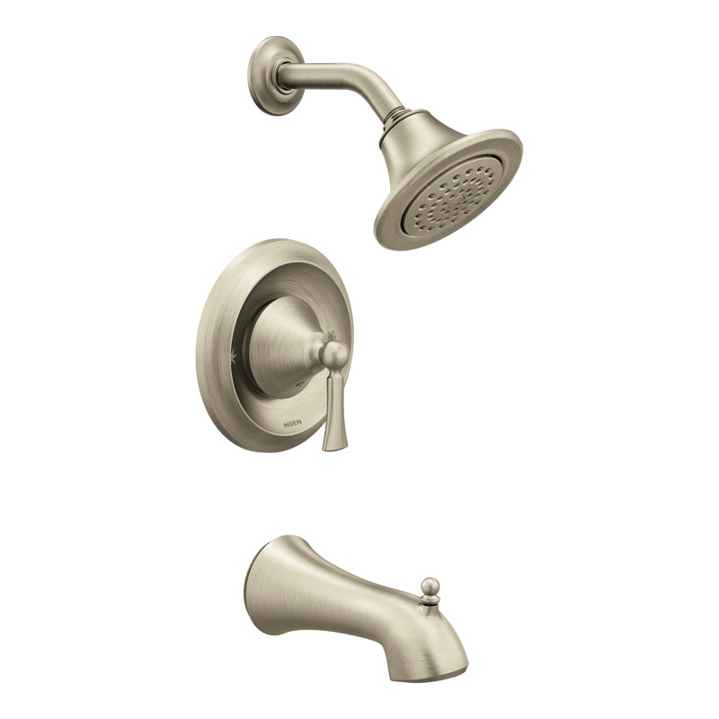 Robinet de douche à contrôle de température Wynford, Nickel brossé