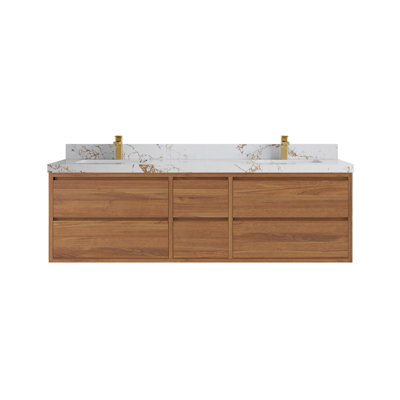 Meuble-lavabo double flottant avec dessus Madison