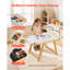 Table sensorielle pour tout-petits, table d'activités pour enfants en bois et chevalet d'art avec planche réversible à double face, bacs de rangement, pour garçons et filles jouant au sable et à l'eau, dessinant, étudiant, salle à manger