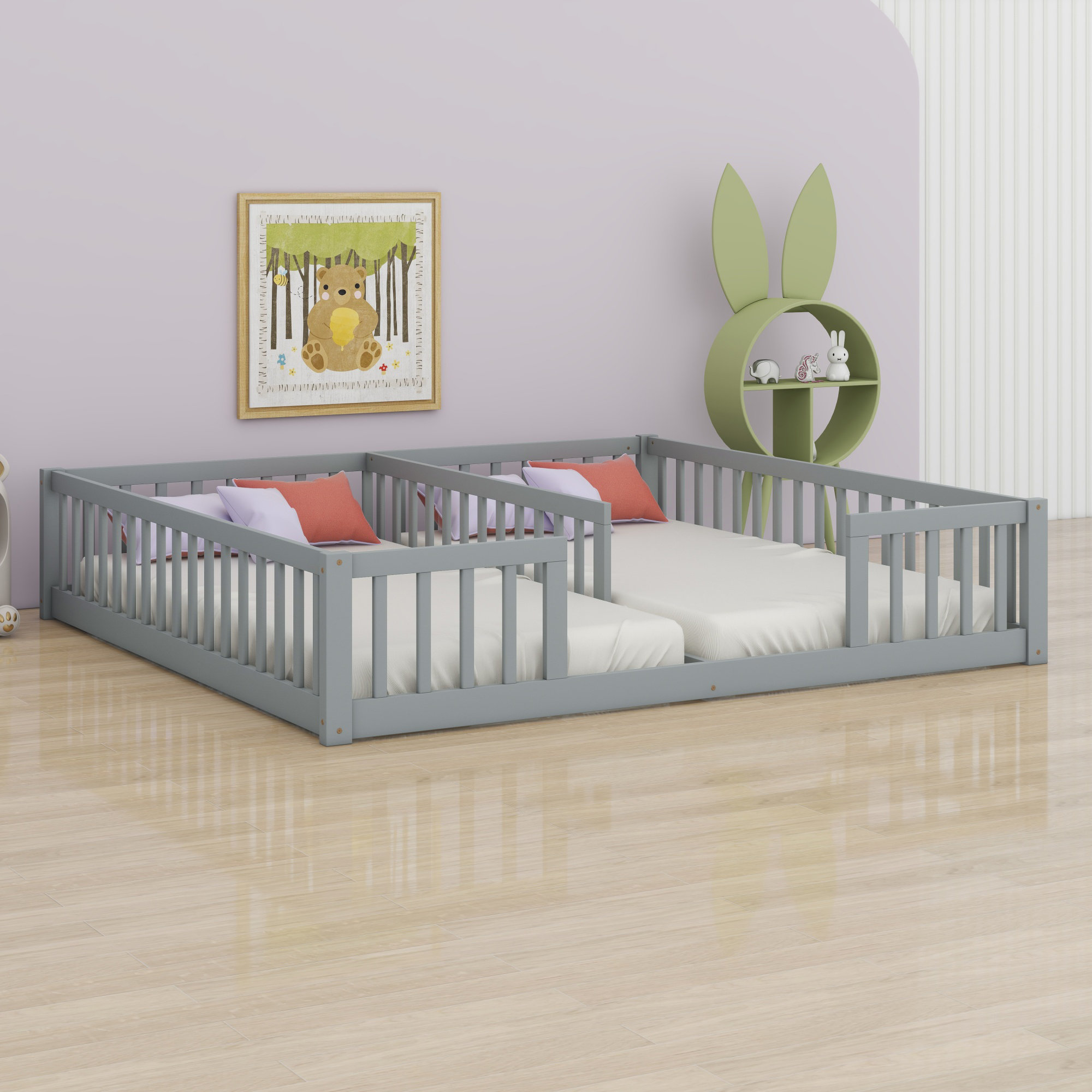 Harriet Bee Double Floor Bed With Fence, Guardrails Wayfair — free download