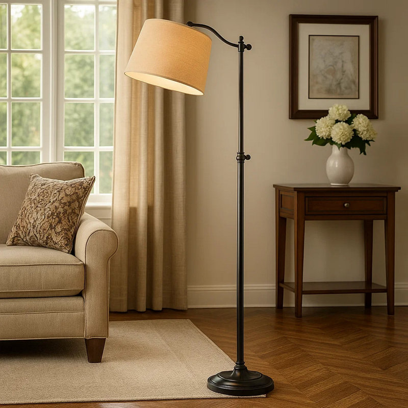 Lampe de travail / lecture sur pied 50 "Sewickly, Noir, Jaune