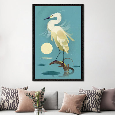 Little Egret by Dieter Braun - Print on Canvas