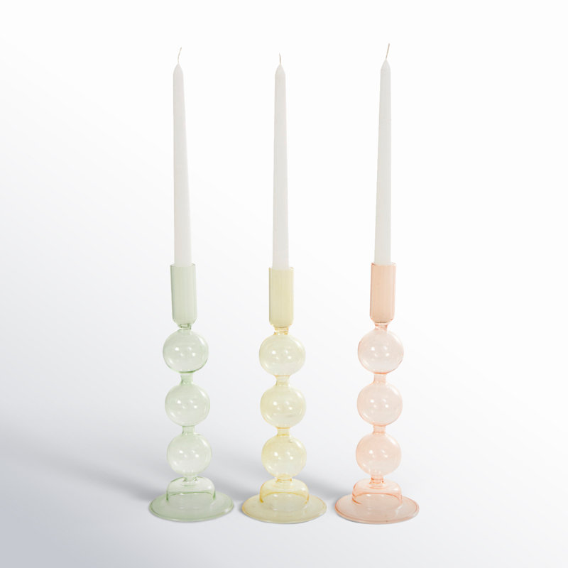 10'' H Glass Tabletop Candlestick