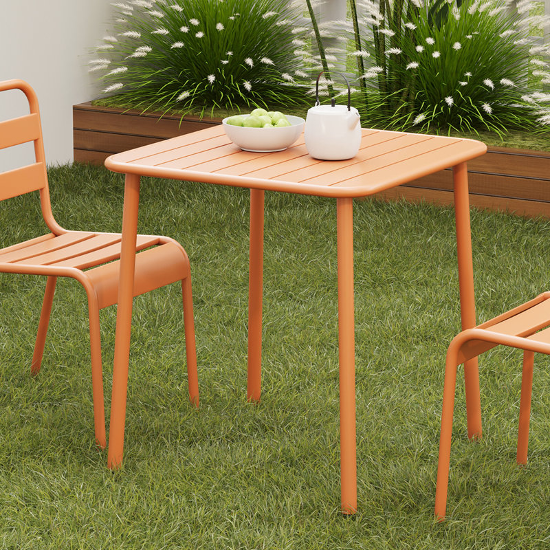 Table carrée d'extérieur Sera Red, Rouge brique clair