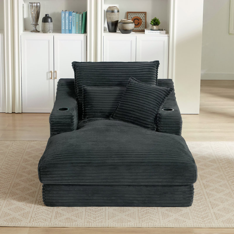 Canapé à compression confortable de 47,24 pouces de style moderne avec coussin unique, chaise longue pour salon, chambre à coucher, appartement, bureau