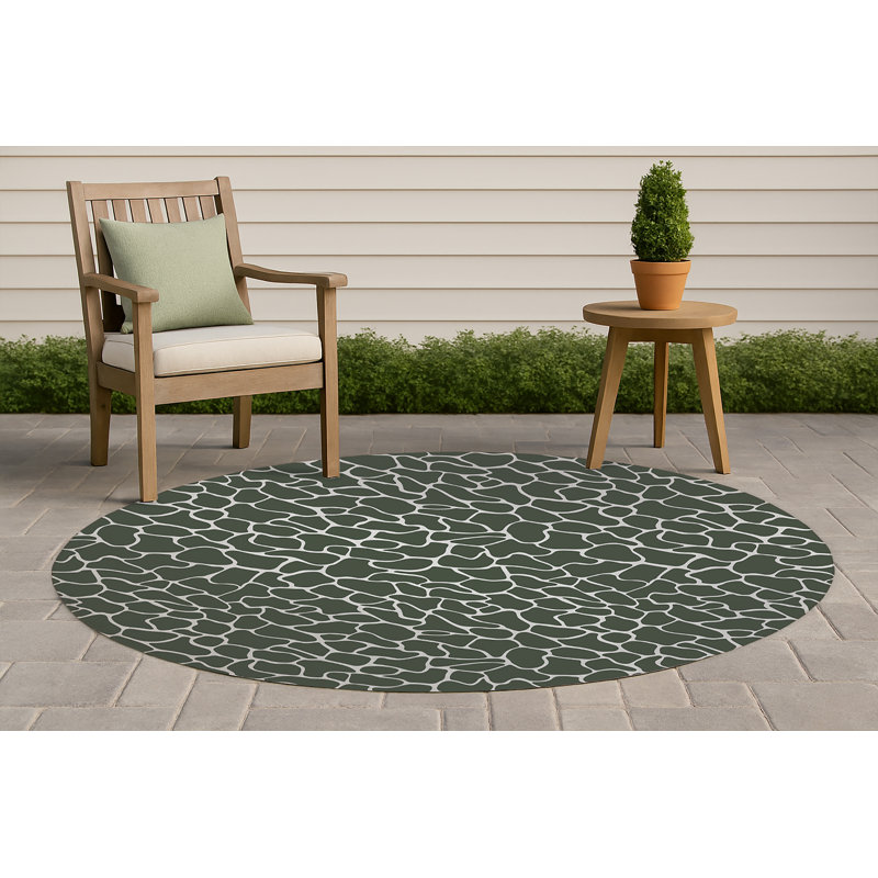 Tapis d'extérieur antidérapant Patch Play, Rond 5 pi