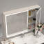 Armoires à pharmacie éclairées avec grande porte miroir et tablettes, désembueur, capteur tactile, gradateur, blanc-1097233149-1097233151