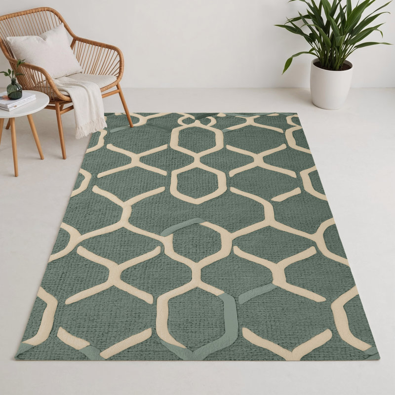 Tapis gris intérieur et extérieur Trellis, Rectangle 9 pi x 12 pi