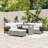 5-Piece PE Wicker Outdoor Conversation Set with Extendable Side Tables and Comfortable Cushions-2099125032