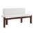 55.12" Solid Wood Upholstered Bench with Back