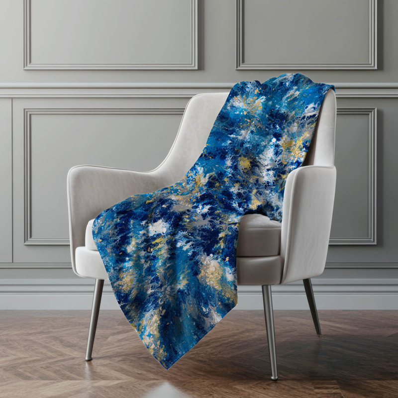 Addison Machine Washable Sherpa Abstract Throw Blanket