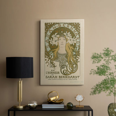 En l'honneur de Sarah Bernhardt -Gallery Wrapped Canvas by Alphonse Mucha