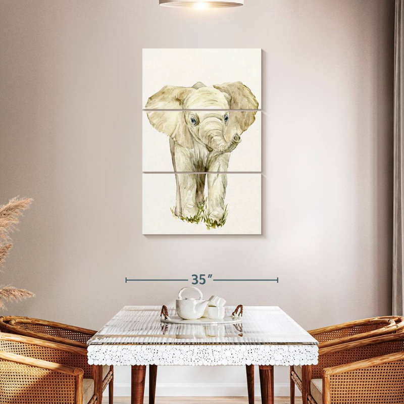 Brampt Baby Elephant I, 45" H x 28" W
