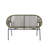 CONDESSA OUTDOOR PATIO GREEN WICKER LOVESEAT-1508110838