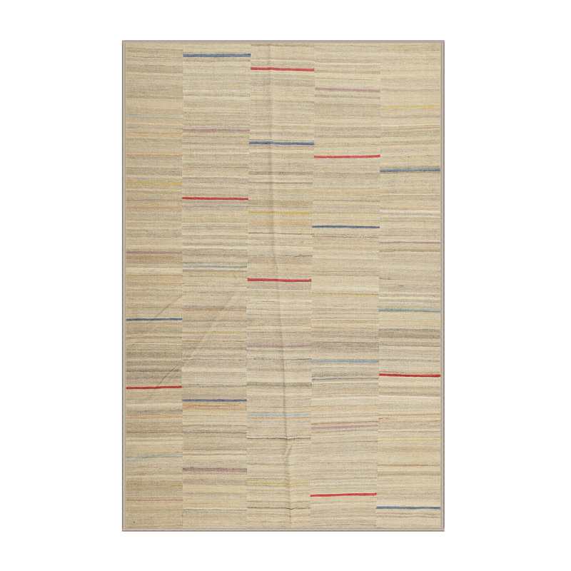 Surface beige contemporaine tapis, Rectangle 7 pi x 9 pi