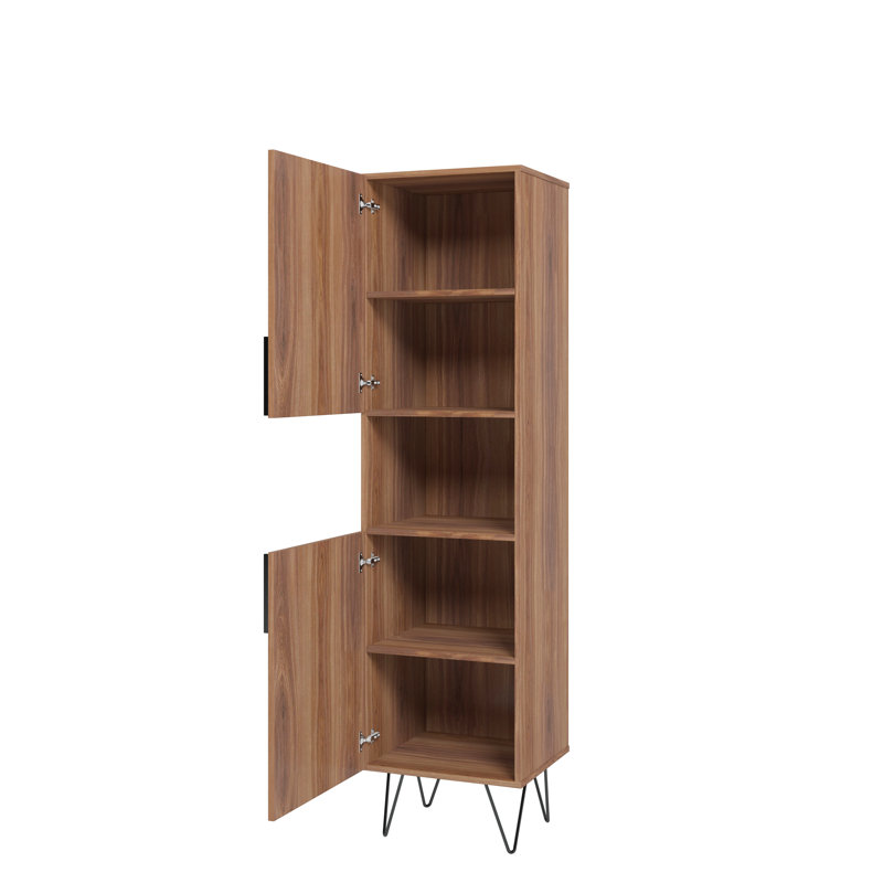 Berthena Storage Bookcase, Brown/Pink