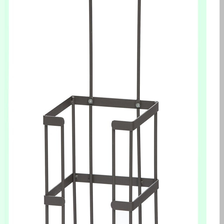 SpaceSaver Rust-Resistant Paper Holder with Roll Storage - Taupe Free Standing Solution for Small Spaces