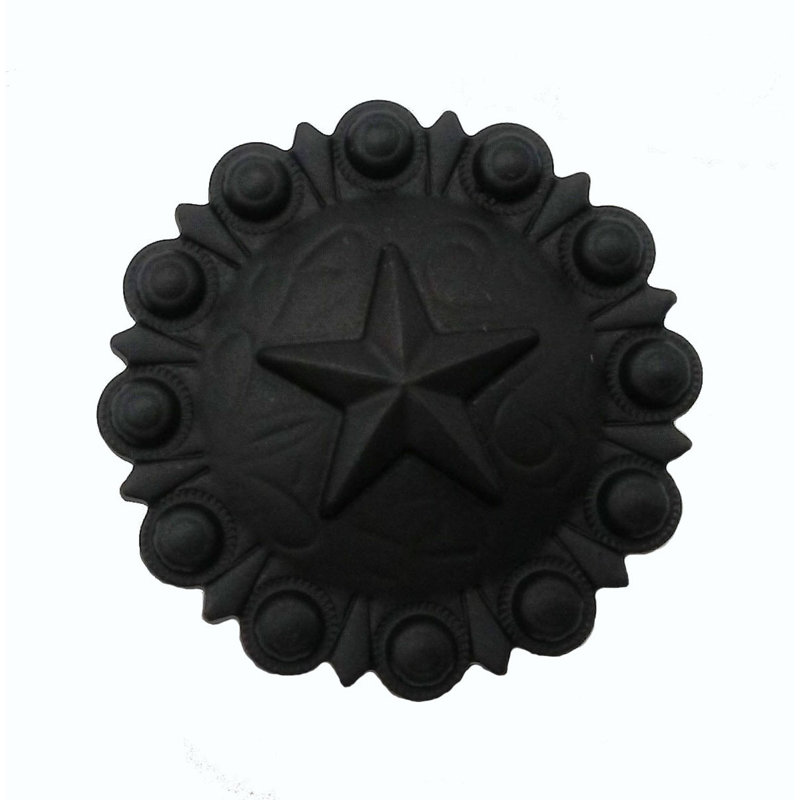 Poignée fantaisie 1 1/2 po star, Noir mat