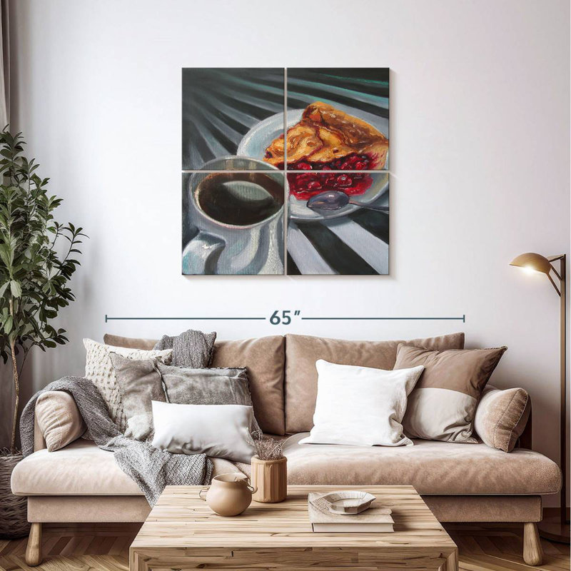 Tarte et café Yarlin, H 38 po x l 38 po