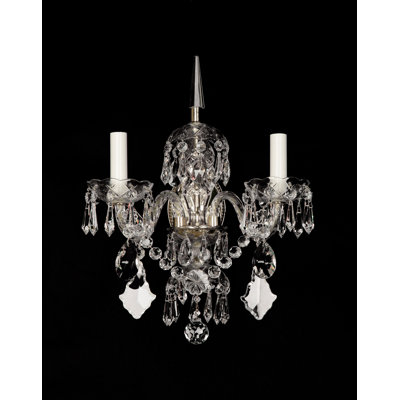 Cribb Crystal Glass Candle Wall Light
