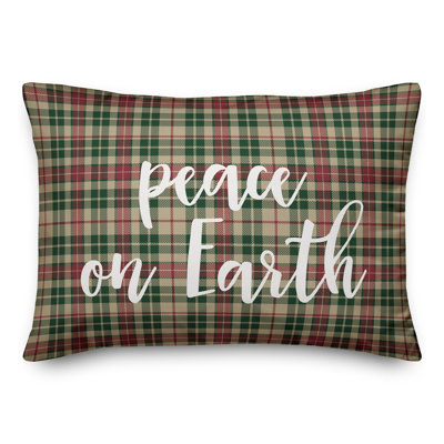  Coussin lombaire Peace on Earth in Tartan