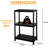 MantraRaj 4 Tier Heavy Duty Black Storage Shelving Unit Garage Storage Shelf Racking Shelving Unit