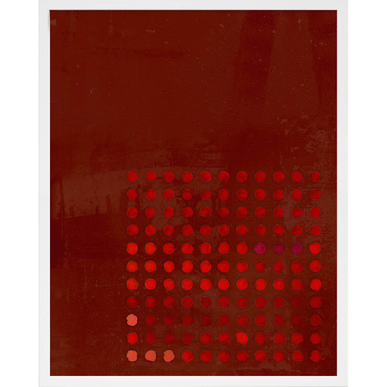 Circles In Squares 7 by Jacques Pilon, White, 38" H x 30" W x 1.25" D