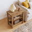 Table de bout en bois massif avec rangement à 3 niveaux-2020980855