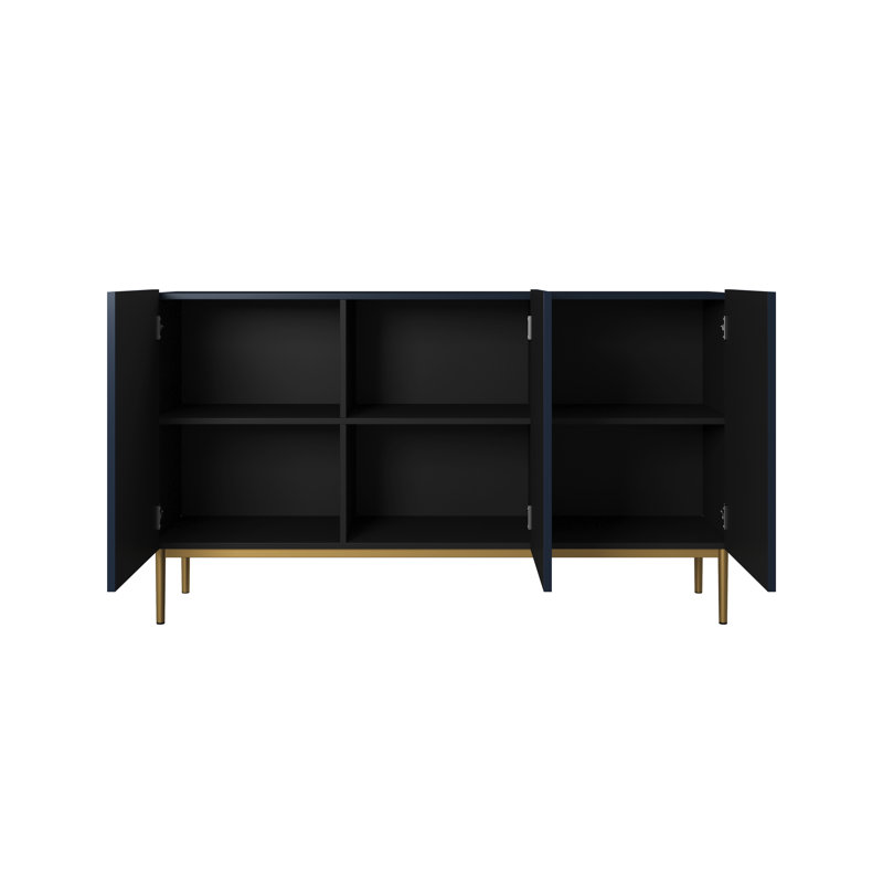 150cm Sideboard, Blue/Gold