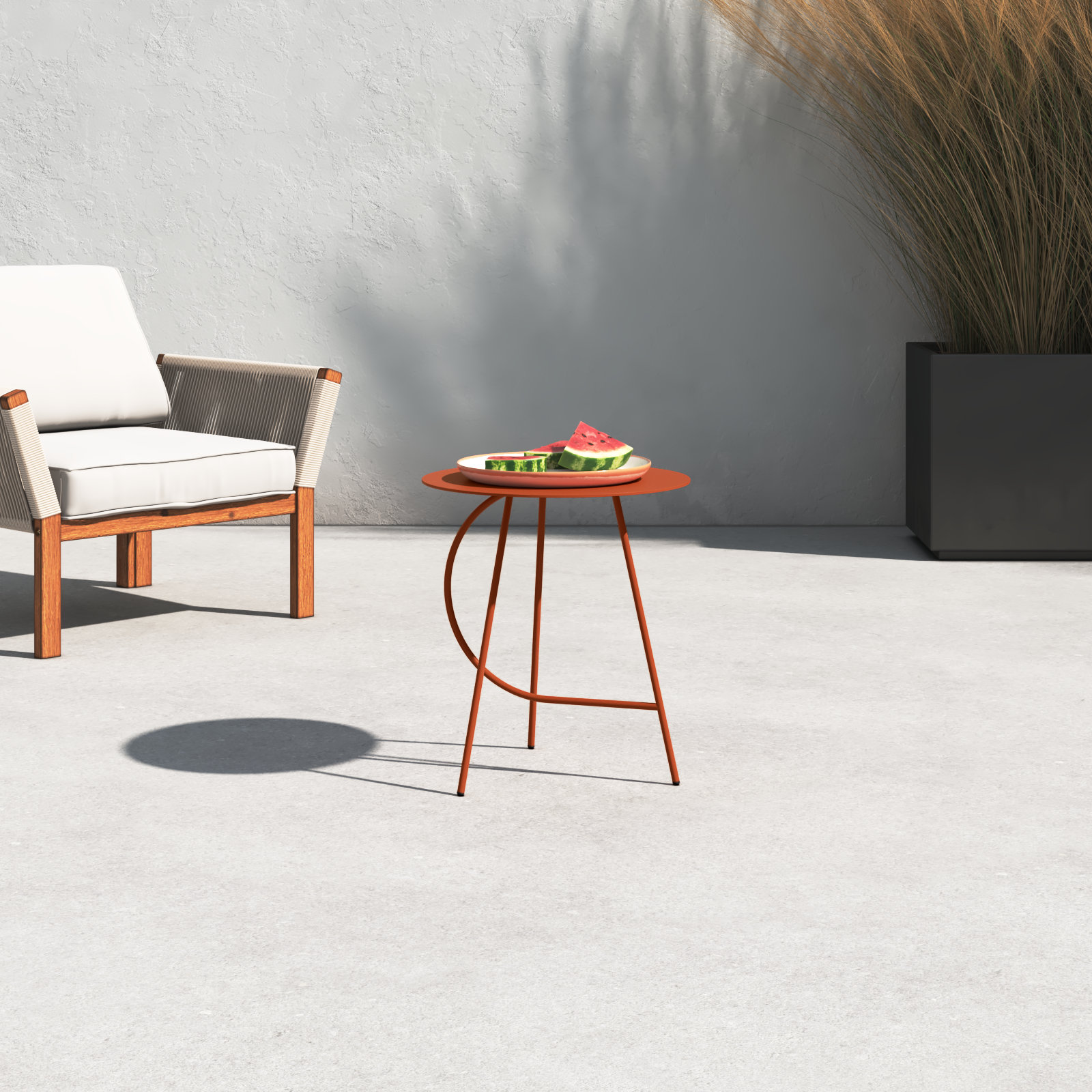 Abberton 18'' Outdoor Coffee Table, Copper Brown